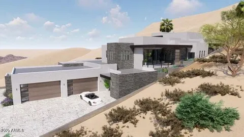 a view of a white building among the top of building