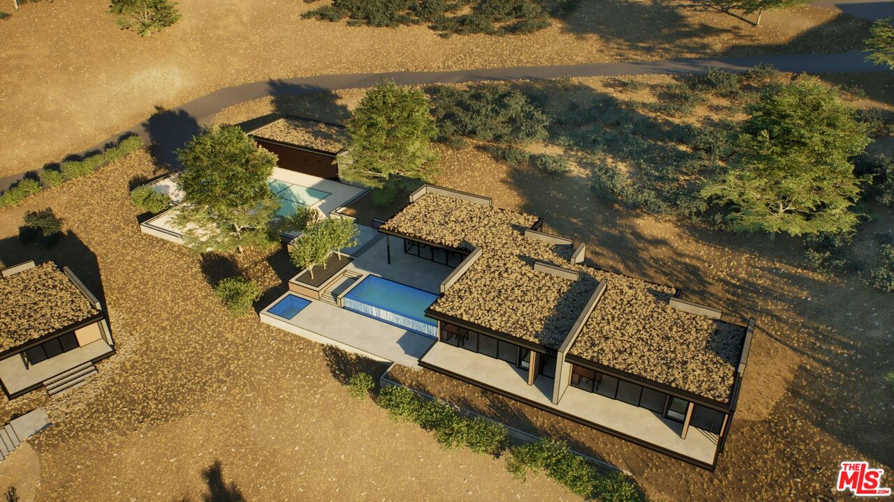 21653 Saddle Peak Road Topanga, CA 90290 - Photo 46 of 71 an aerial view of a house having yard
