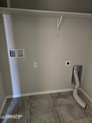 a view of a room with rack on the wall