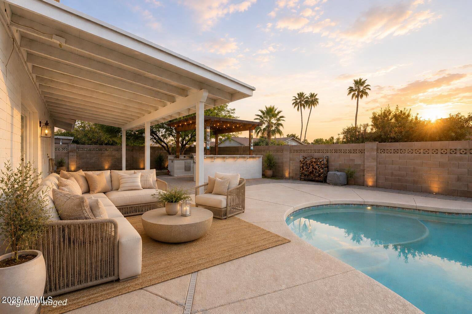 1715 West Orchid Lane Phoenix, AZ 85021 - Photo 36 of 57 Digitally staged back patio