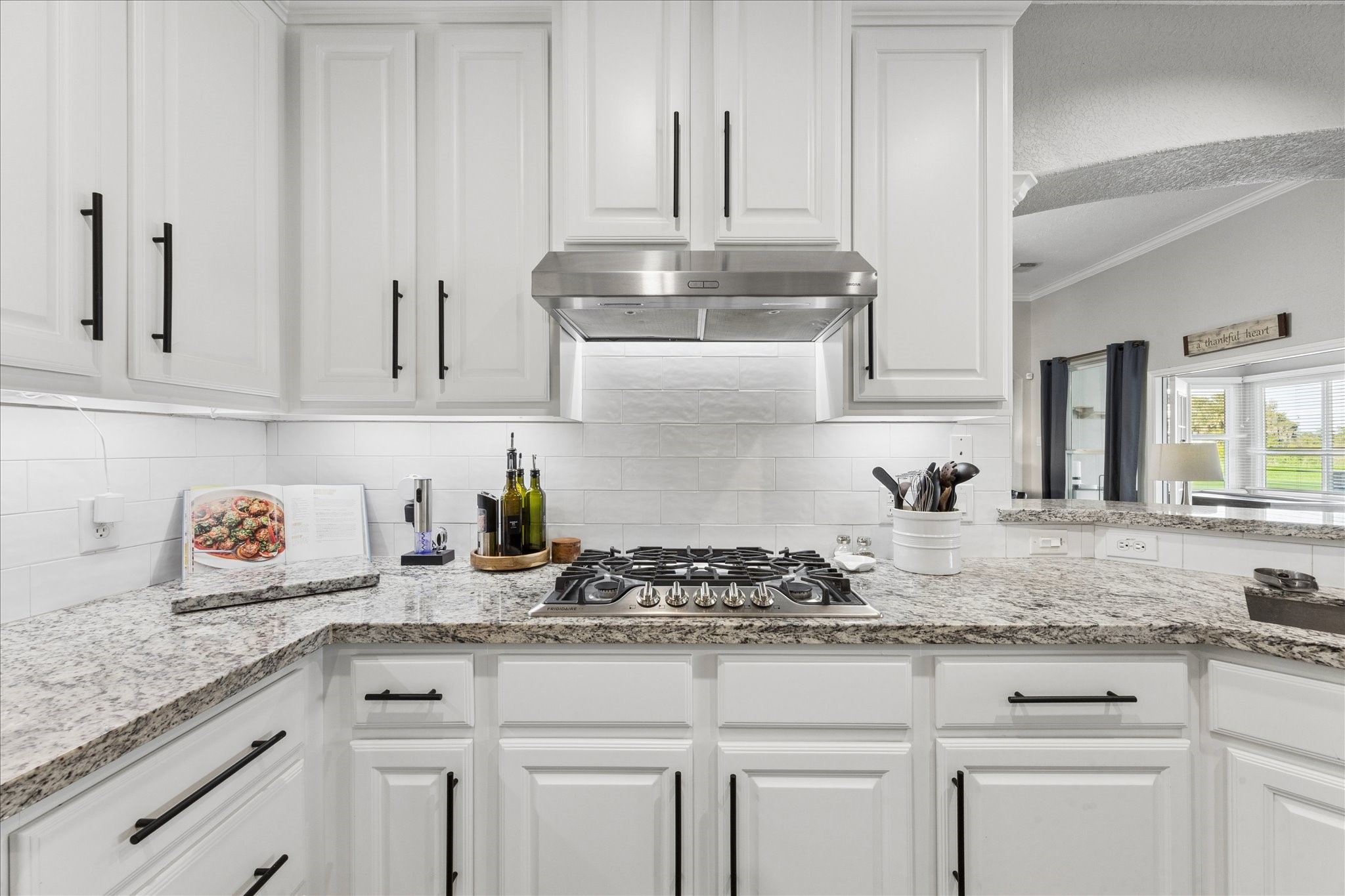 2702 Horseshoe Lane Rosharon, TX 77583 - Photo 22 of 43 Beautiful kitchen with granite countertops, stainless steel appliances, and updated cabinetry.