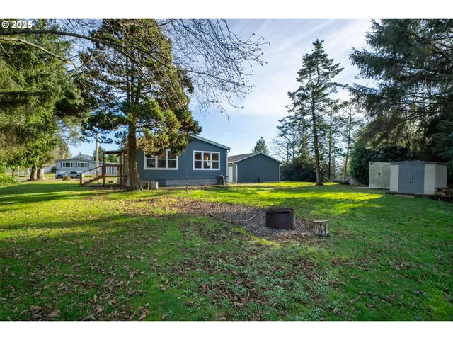 a swimming pool with wooden fence