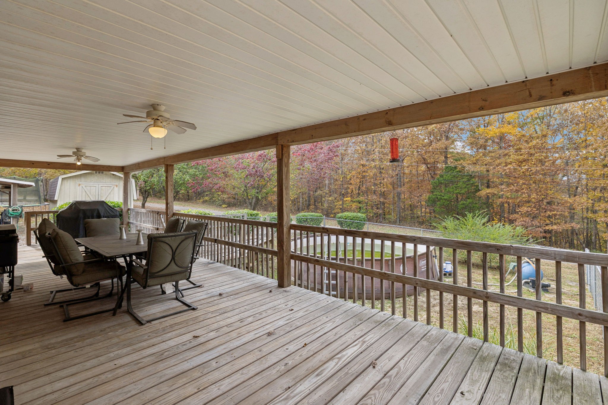 1904 Buffalo Road Hohenwald, TN 38462 - Photo 50 of 51 a view of a balcony with furniture and wooden floor