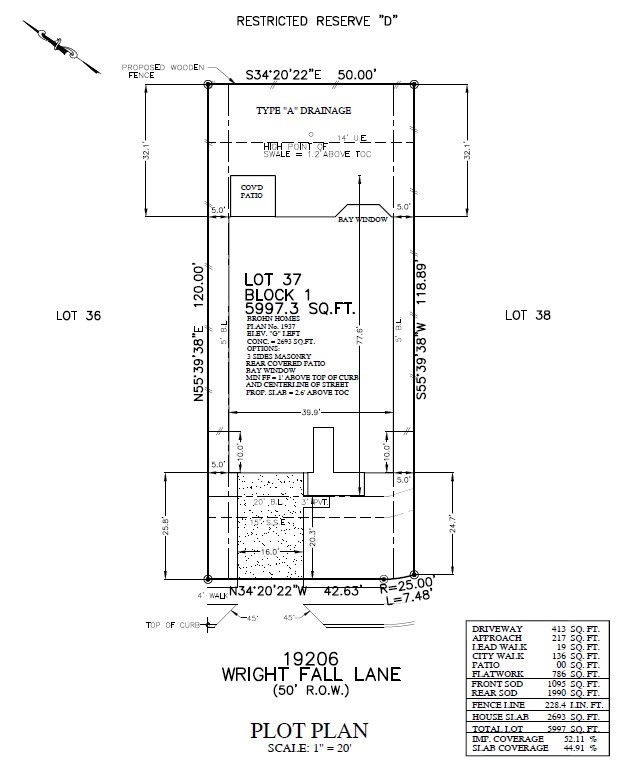 19206 Wright Falls Spring Spring, TX 77379 - Photo 14 of 16 Plot Plan