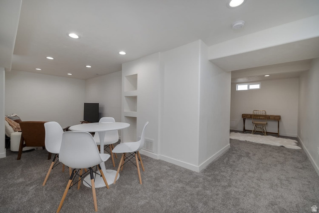 479 South 100 West Vernal, UT 84078 - Photo 11 of 13 Dining area featuring carpet flooring and recessed lighting