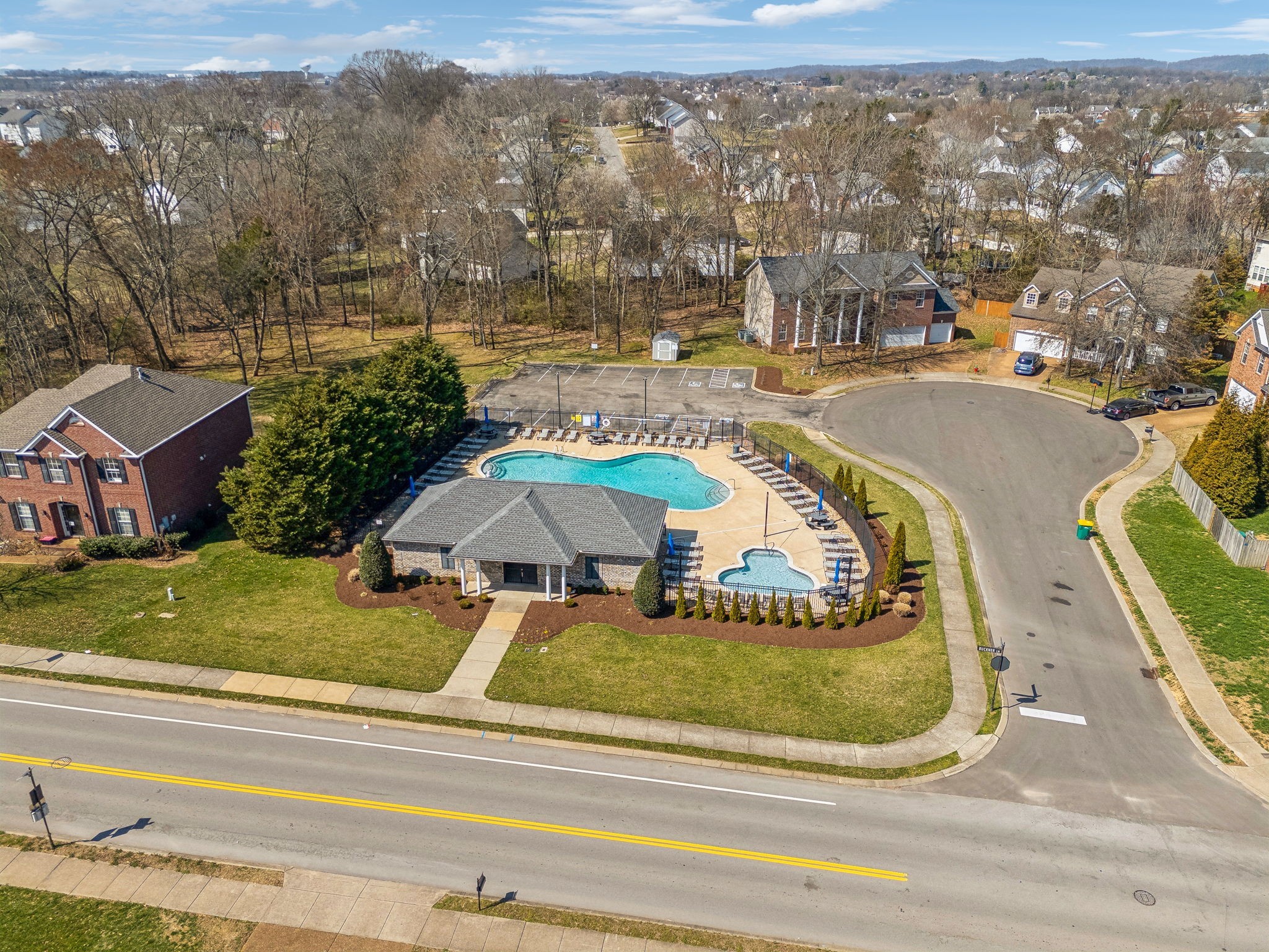 2006 Flocking Drive Spring Hill, TN 37174 - Photo 86 of 86 an aerial view of residential houses with outdoor space and swimming pool
