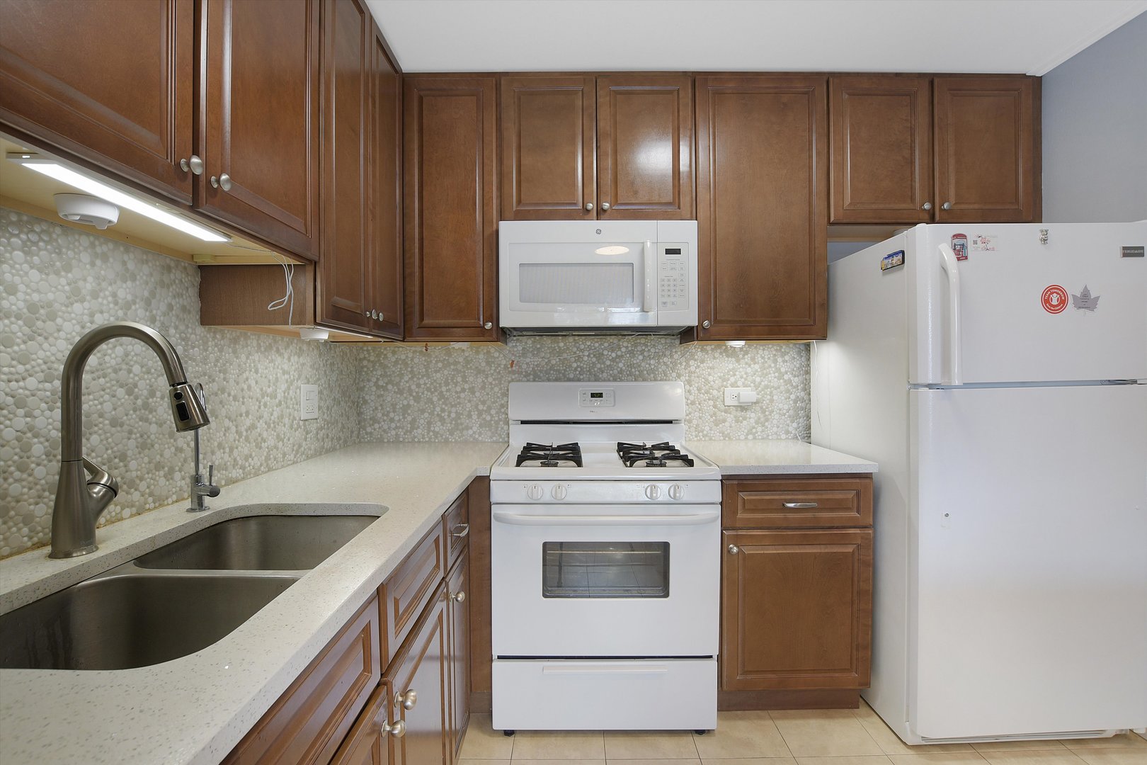 3523 Central Road, Unit 203 Glenview, IL 60025 - Photo 9 of 26 a kitchen with a sink a stove and refrigerator