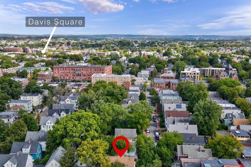 59 Creighton Street, Unit 2 Cambridge, MA 02140 - Photo 3 of 38 an aerial view of residential building and parking space