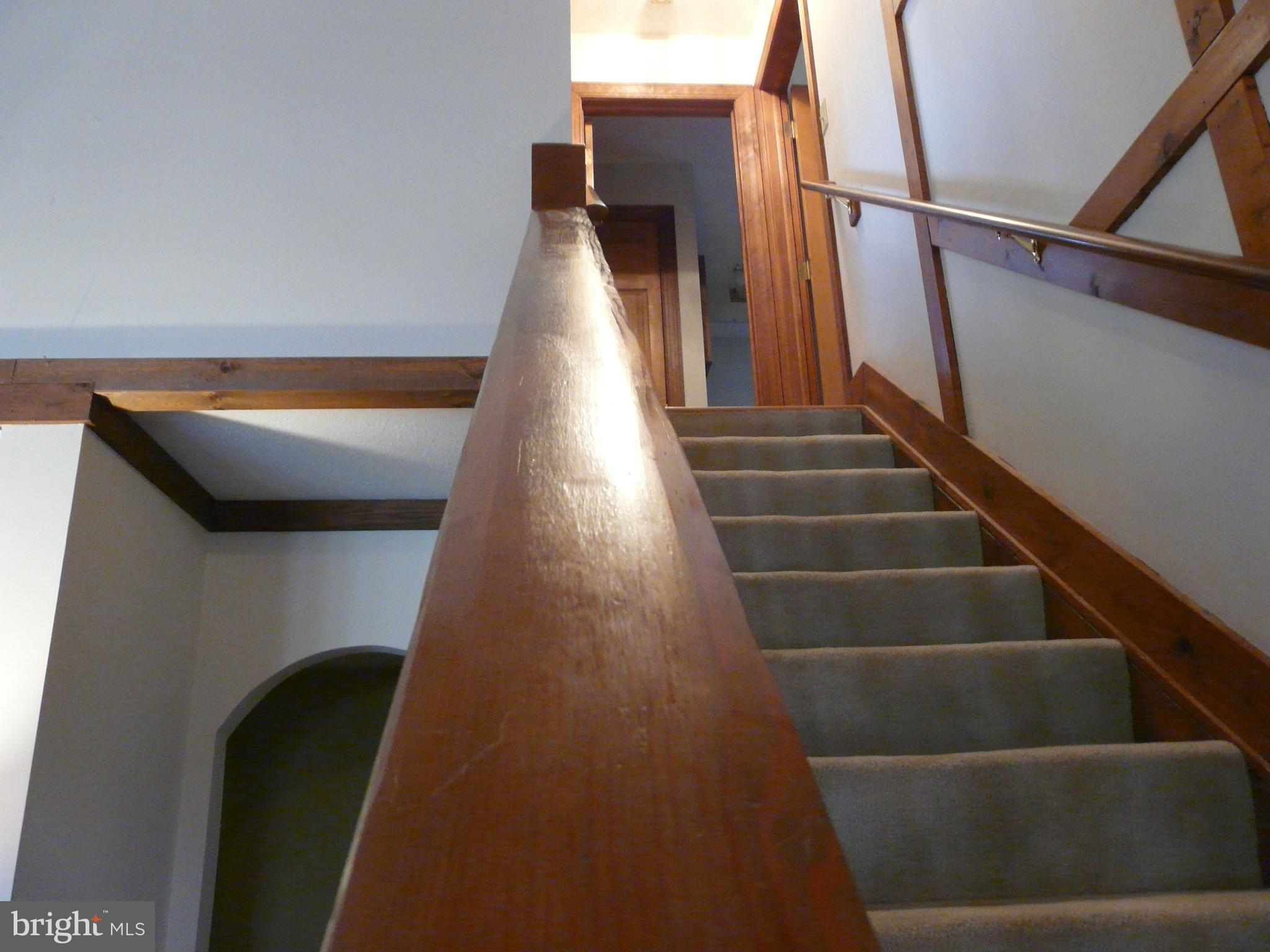 177 Connie Road Basye, VA 22810 - Photo 11 of 86 hand hewn handrail