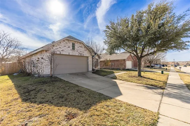 a view of yard along with trees