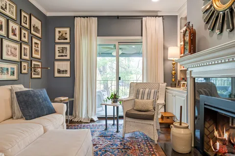 a view of a dining room and livingroom