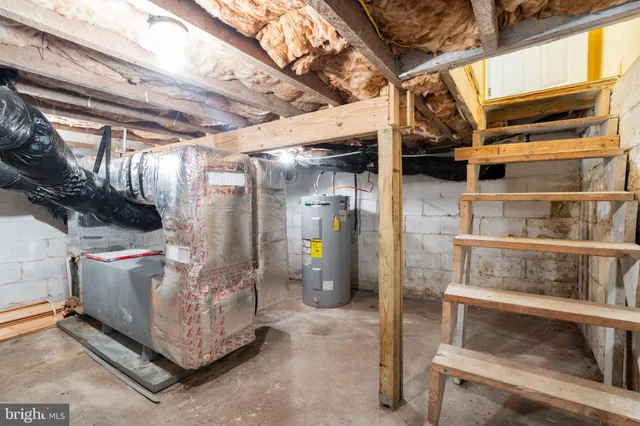 a view of storage and utility room