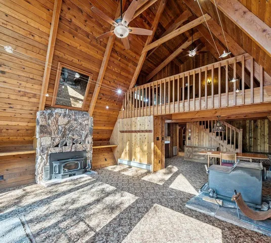 a front view of a building with parking