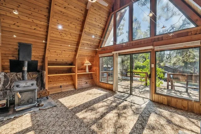 a view of a living room and entry way