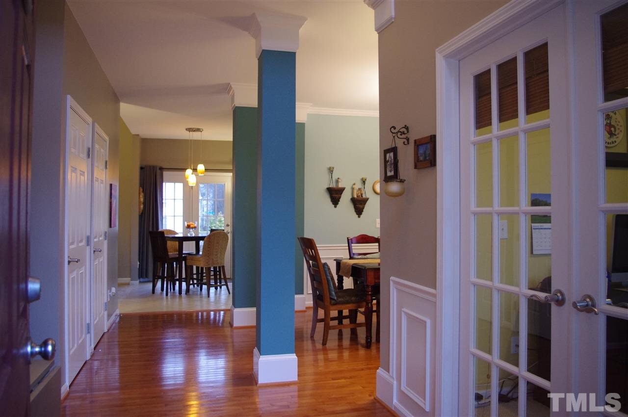 5749 Keowee Way Raleigh, NC 27616 - Photo 3 of 25 Enter this home with a 2-story foyer and hardwood flooring.