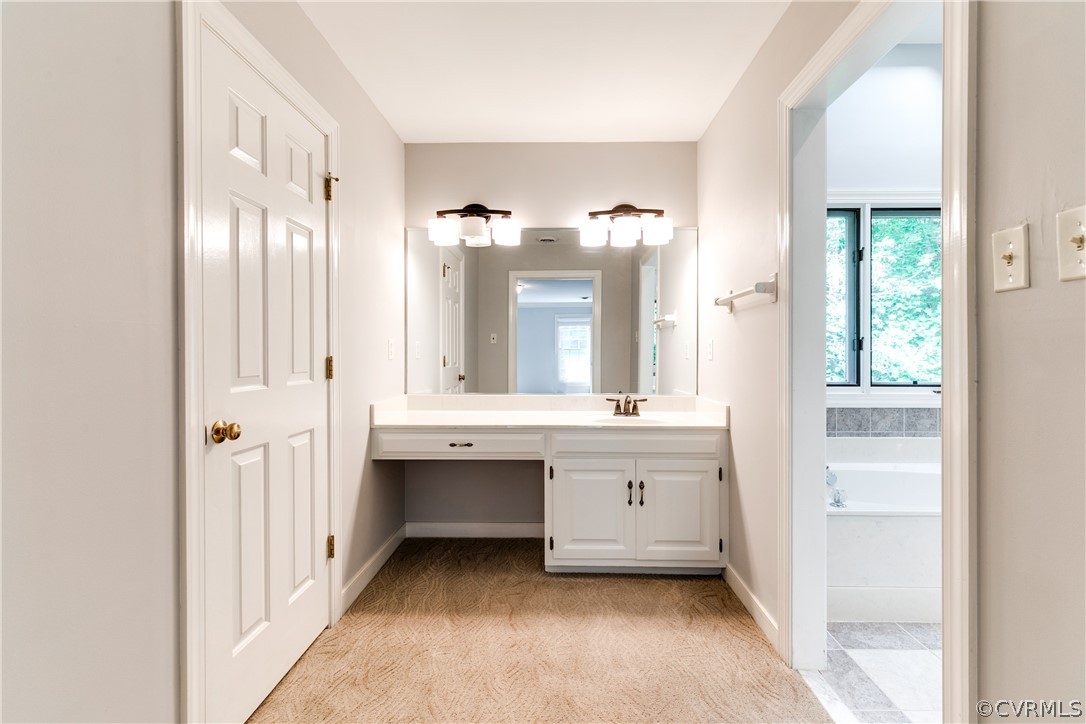 3830 Reeds Landing Circle Midlothian, VA 23113 - Photo 33 of 50 a bathroom with a double vanity sink mirror and