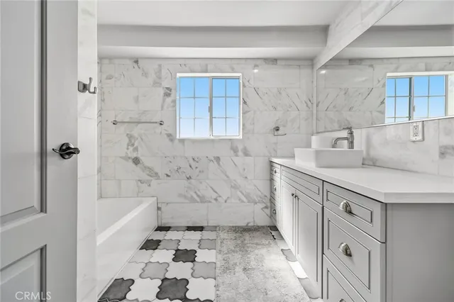 a view of a deck with two chair and a table