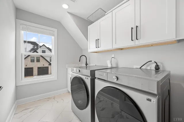 a view of a brick building with many windows