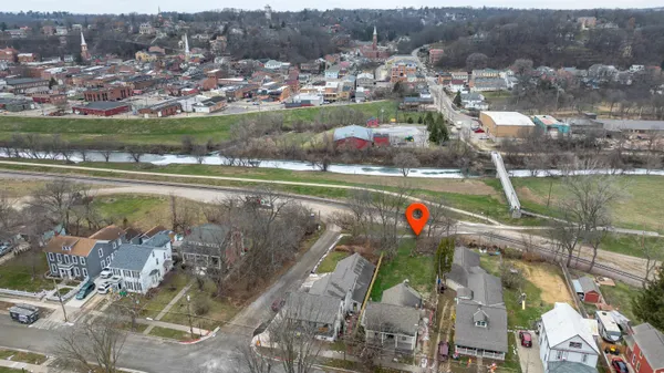 an aerial view of a city