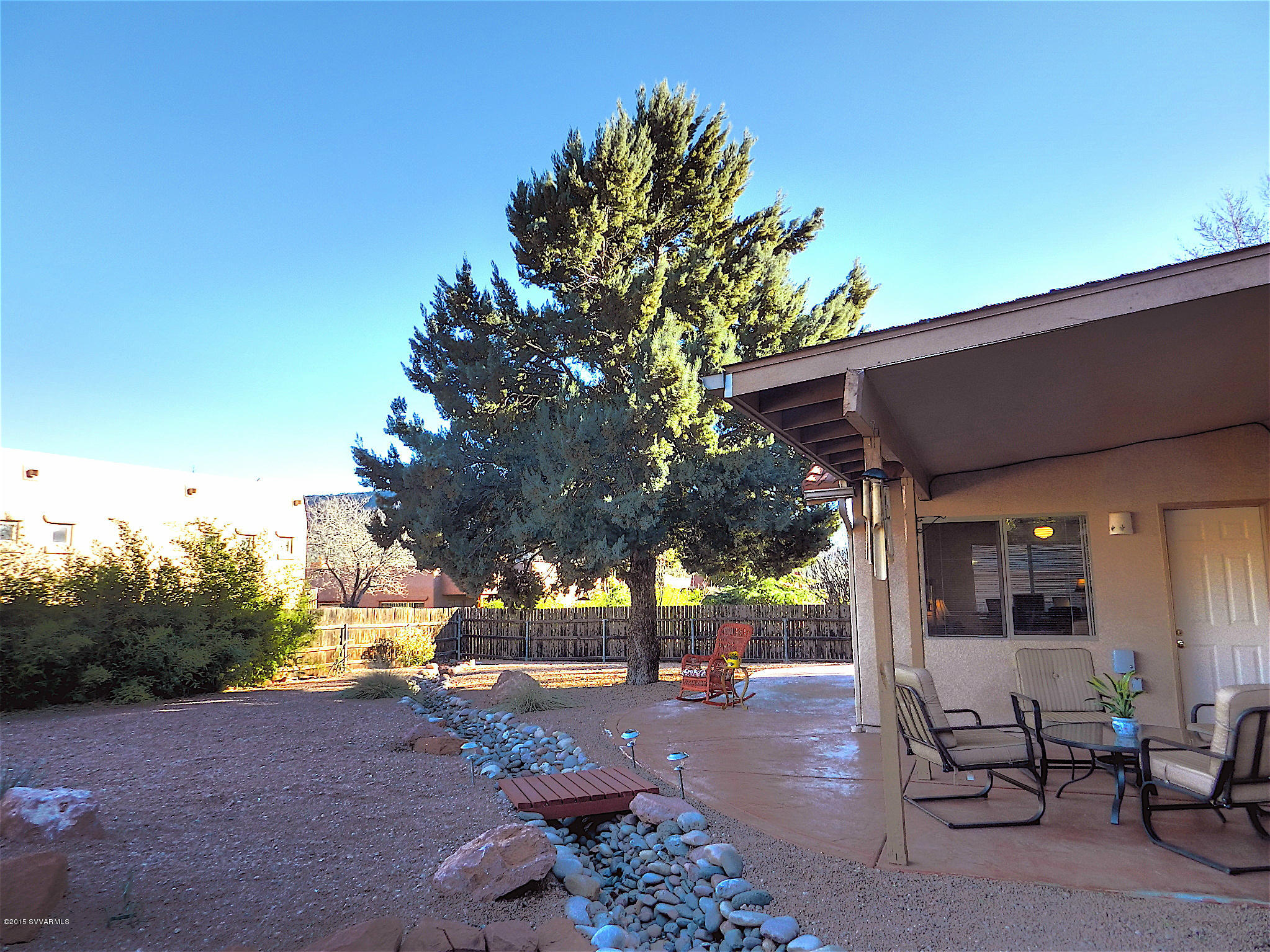 210 Roca Roja Road Sedona, AZ 86351 - Photo 28 of 34 Back Yard- landscaped wash