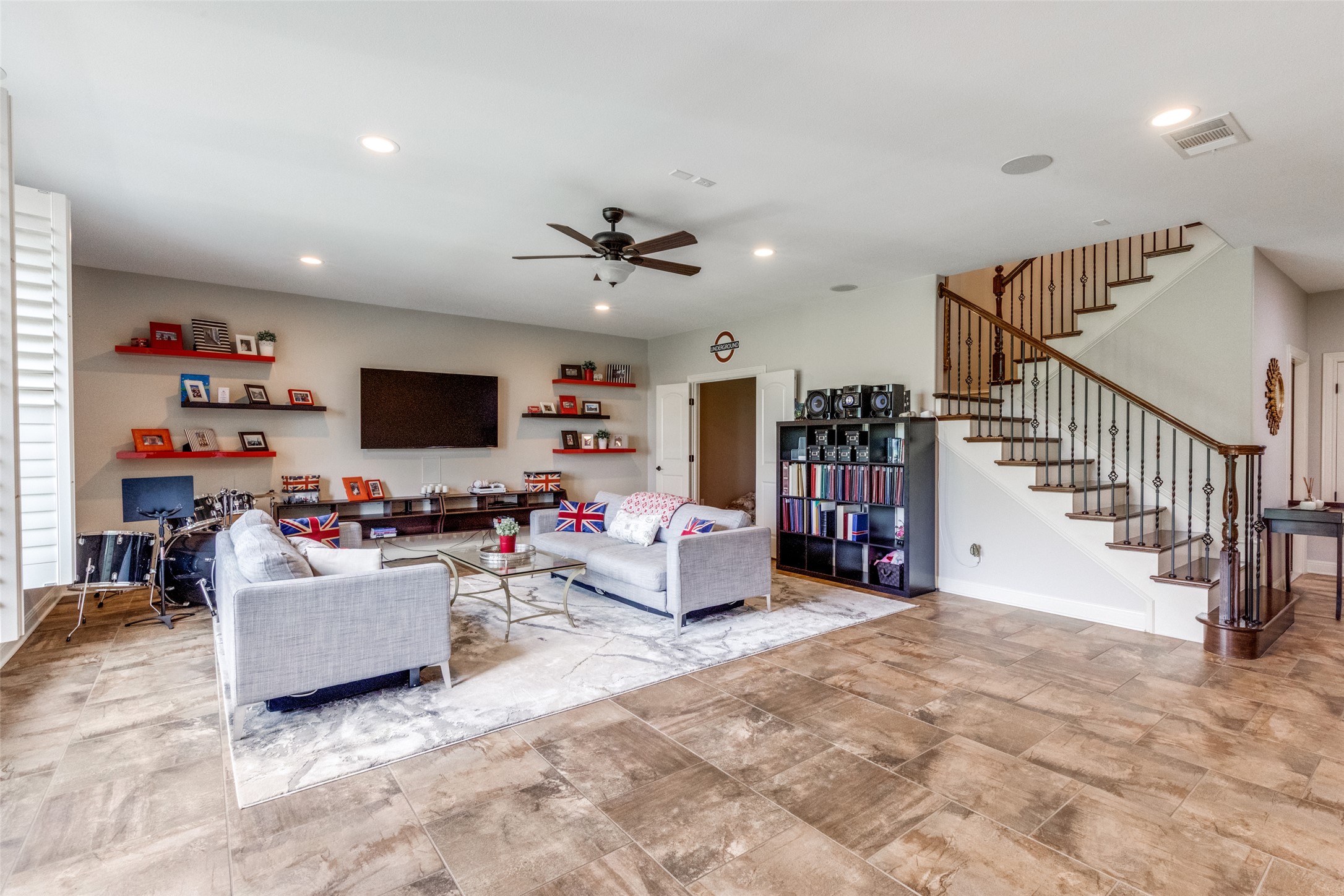 2312 Rivina Drive Austin, TX 78733 - Photo 30 of 40 Crazy large game/media room with a bonus room on the right.