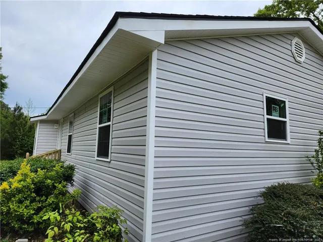 a view of a house with a small space