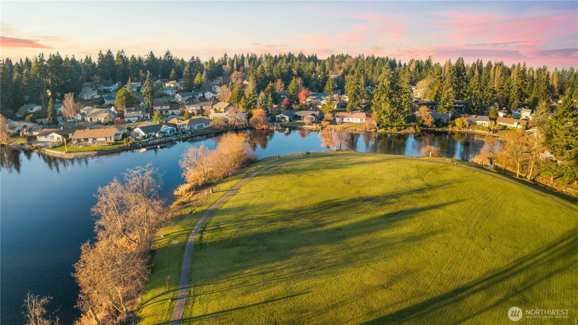 3907 Southwest 328th Street Federal Way, WA 98023 - Photo 39 of 40 a view of a lake with a mountain view