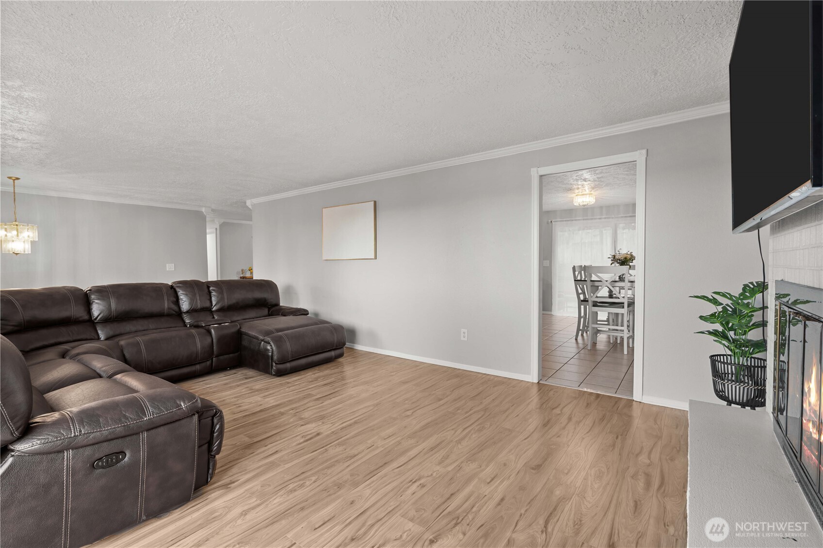 3907 Southwest 328th Street Federal Way, WA 98023 - Photo 8 of 40 a living room with furniture and a flat screen tv