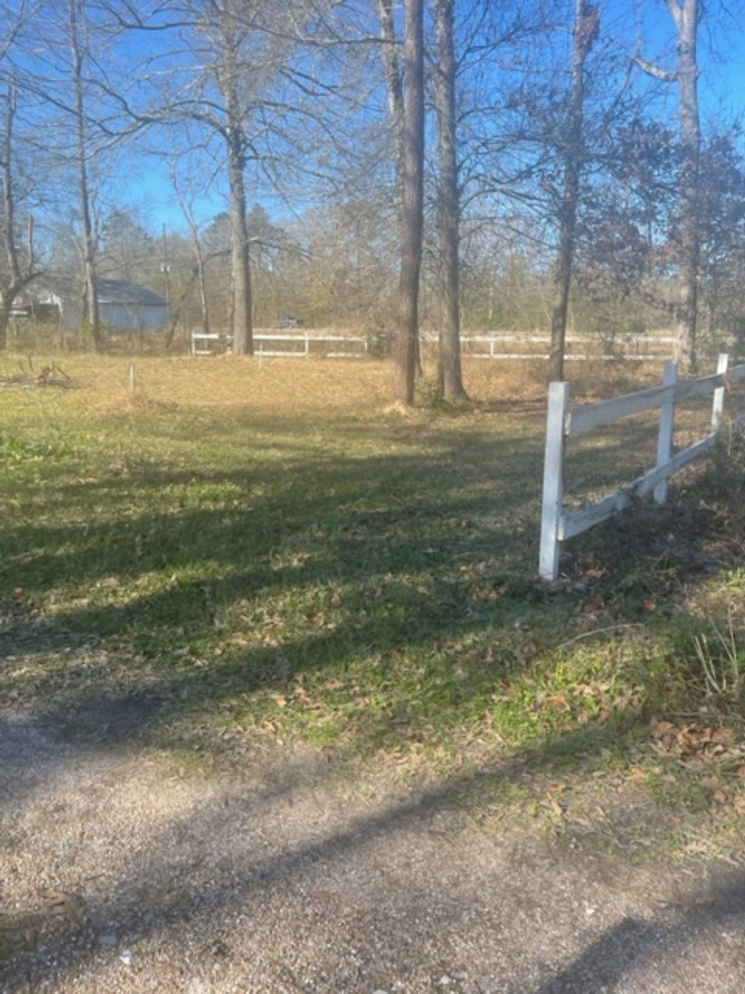 a view of a yard with an outdoor space