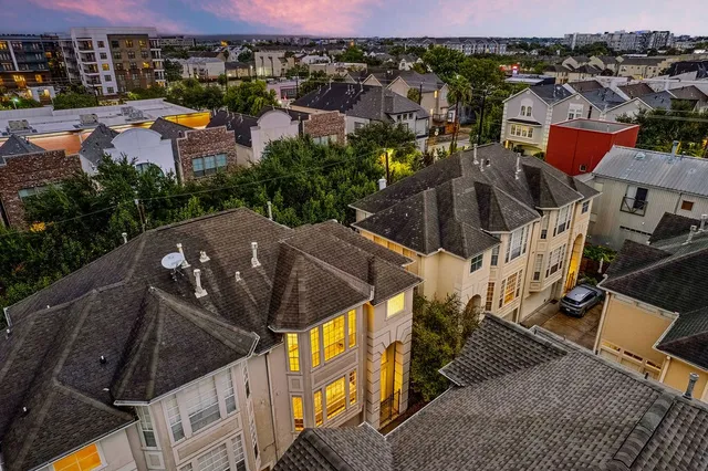 a view of city from balcony