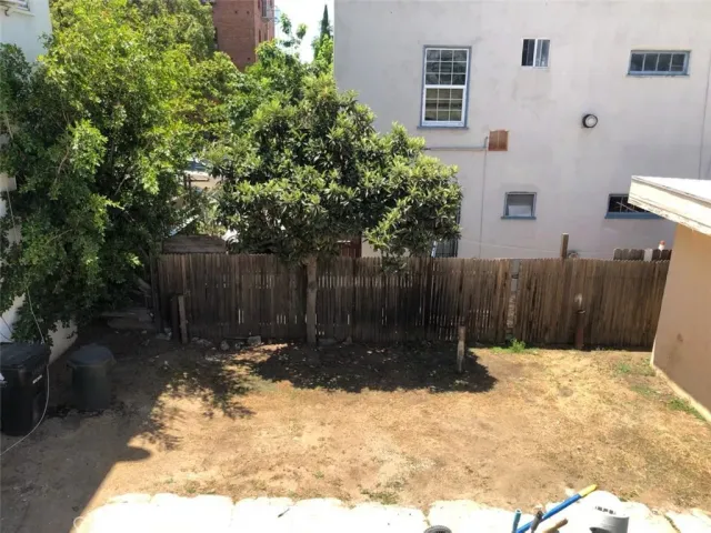 a backyard of a house