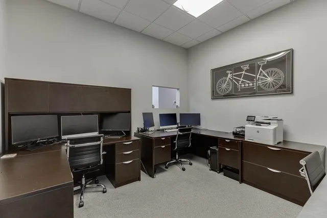 a view of a workspace with a window