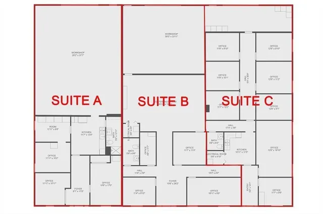 an aerial view of multiple house