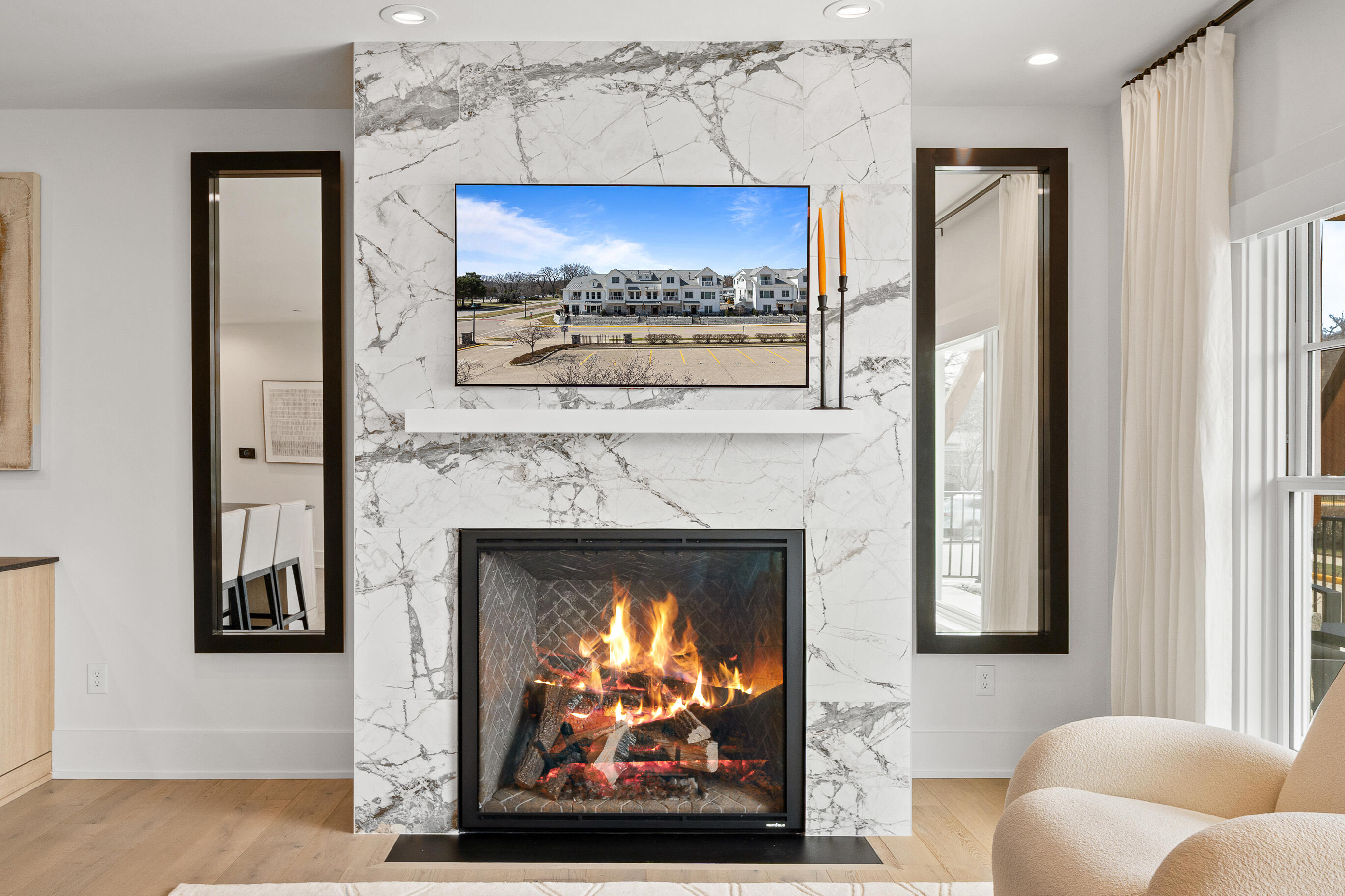 278 High Street, Unit 9 Fontana, WI 53125 - Photo 21 of 110 Marble Fireplace