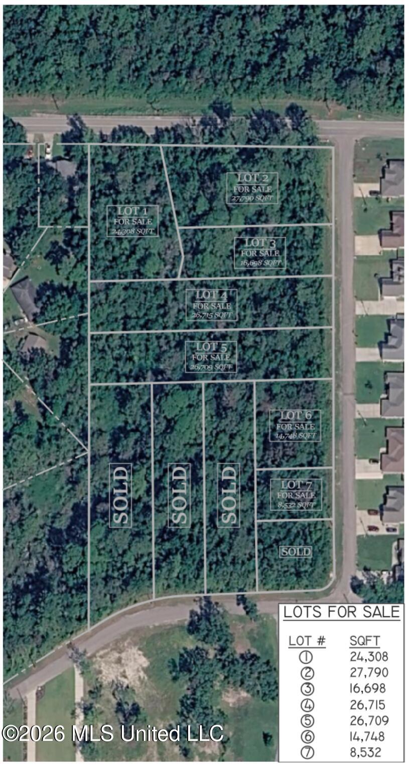 Brasher Road Biloxi, MS 39532 - Photo 4 of 4 AERIAL w Lot Lines