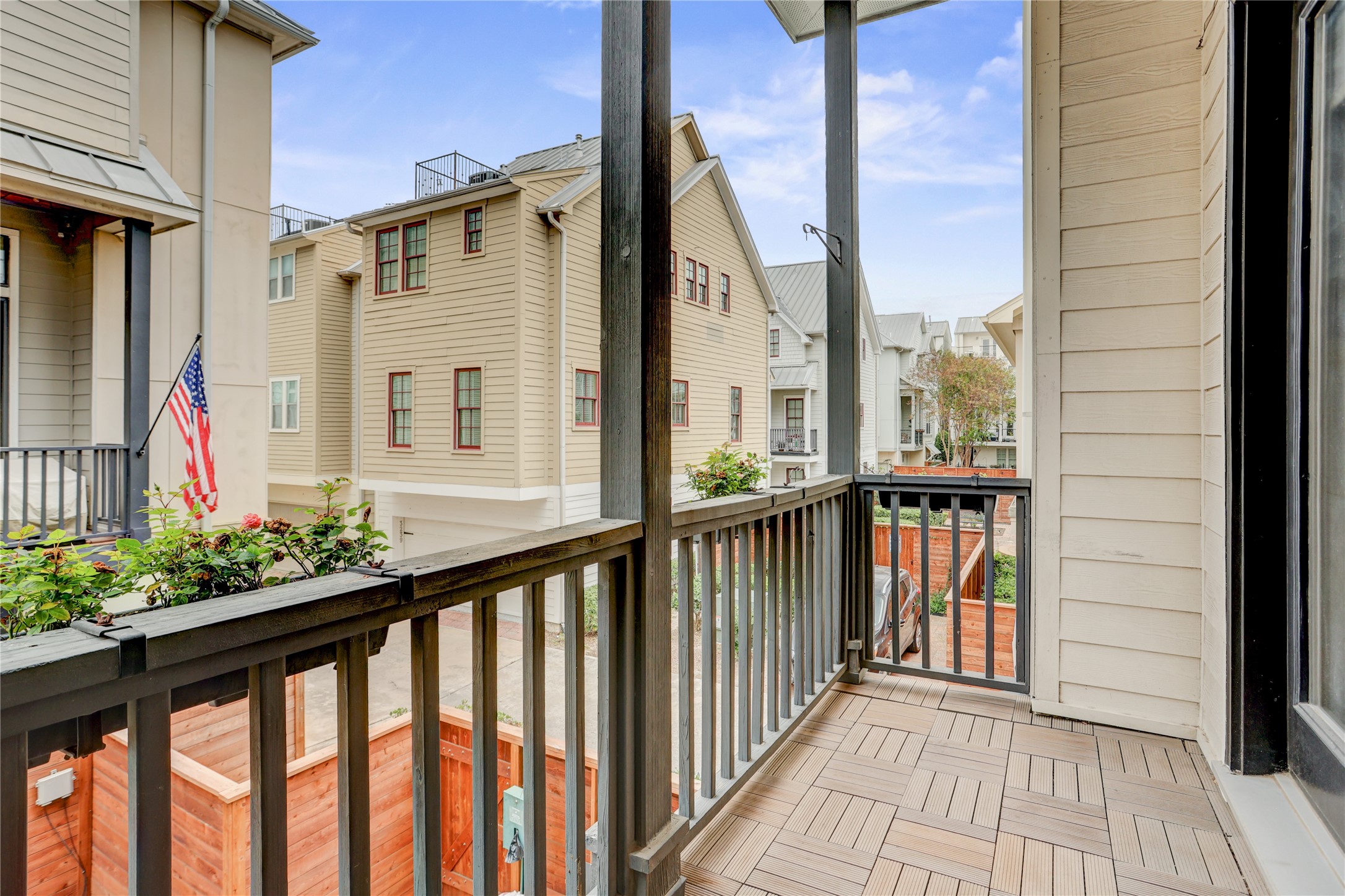 3225 Maxroy Street Houston, TX 77008 - Photo 10 of 30 Enjoy your morning coffee on the private balcony, the perfect spot to relax.