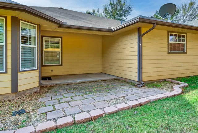 a backyard of a house