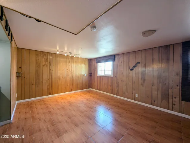 a view of a room with empty racks