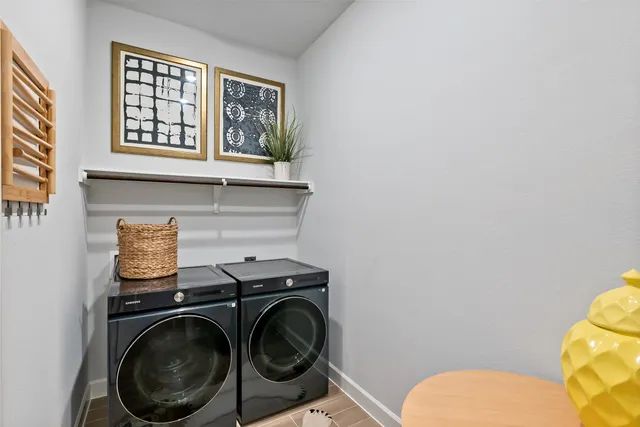 a close view of utility and utility room