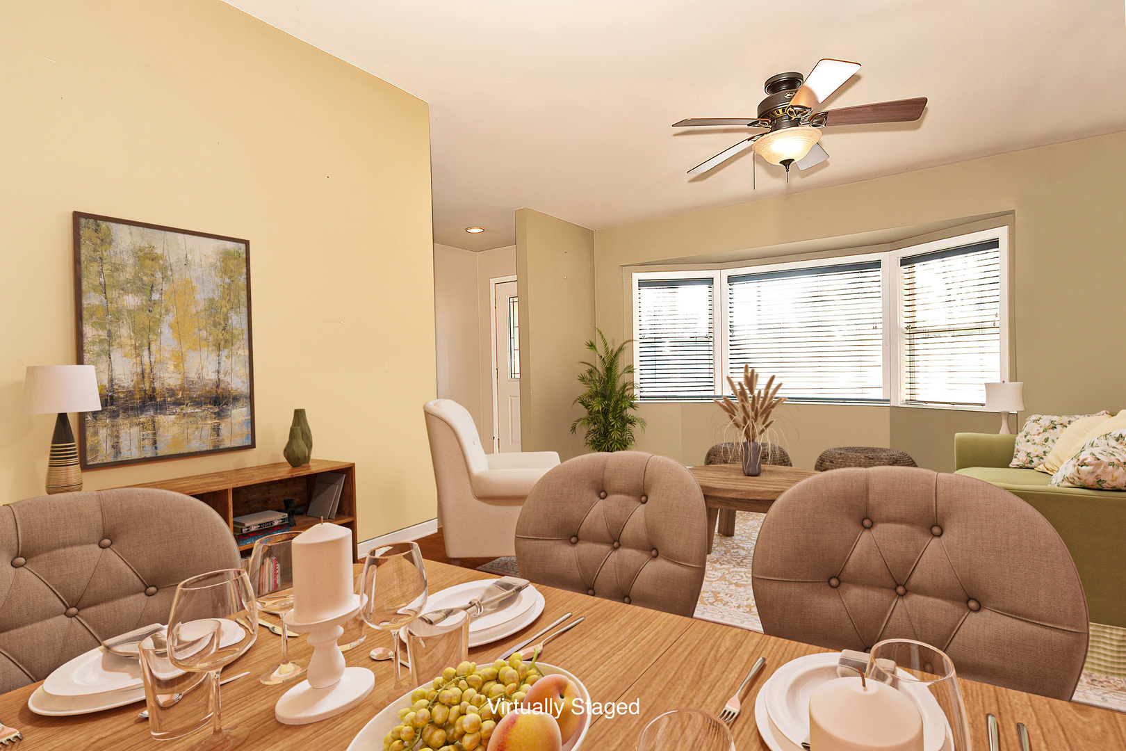 110 Bay Road McHenry, IL 60051 - Photo 2 of 28 a living room with furniture potted plant and a large window