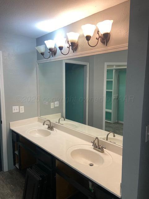 8101 Sheldon Road Amarillo, TX 79119 - Photo 3 of 12 a bathroom with a sink and a mirror