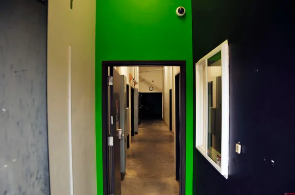 a view of hallway with stairs