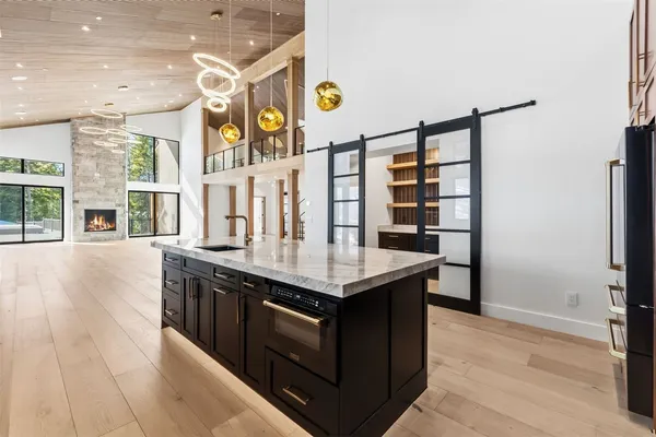 a kitchen that has a lot of fruit on it