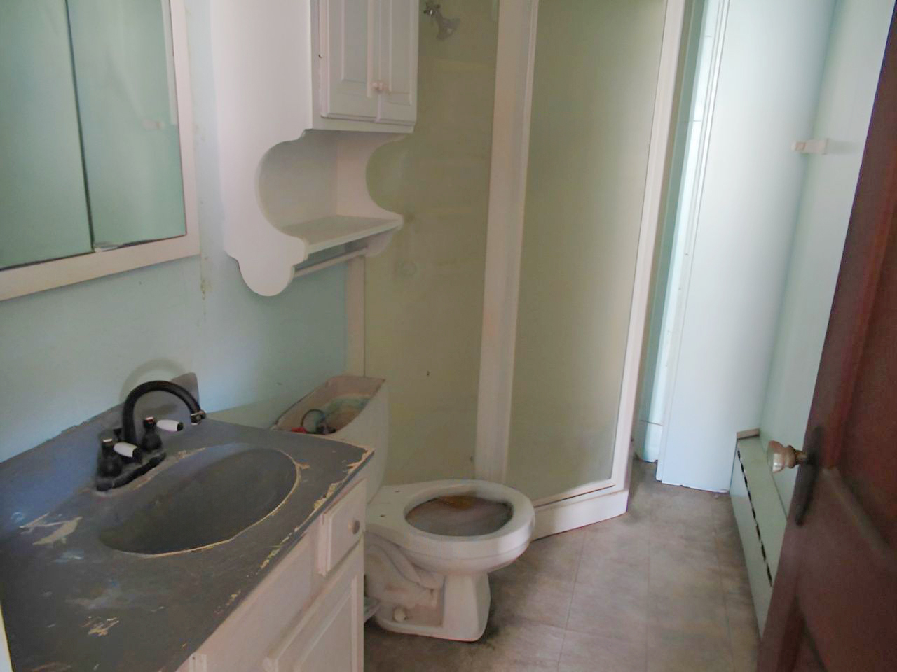 504 South Seminary Street Georgetown, IL 61846 - Photo 7 of 28 a bathroom with a toilet and a sink
