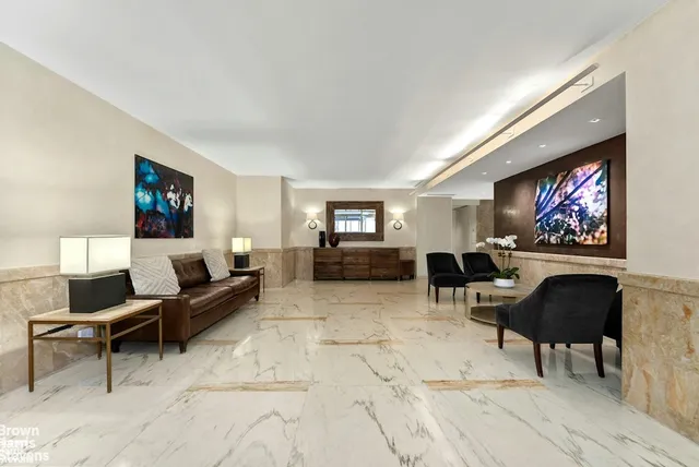 a view of a building with a garden