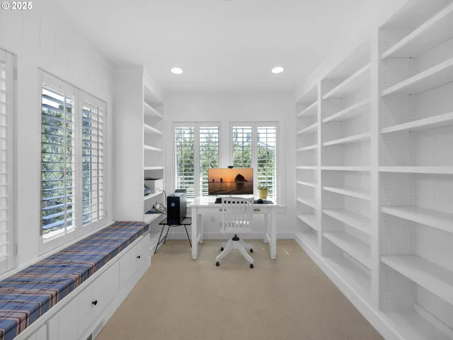 a room with furniture and window