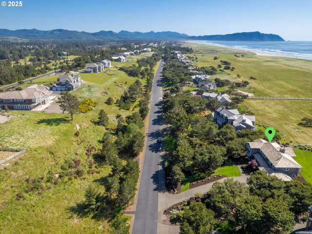 a view of a city with mountains in the background