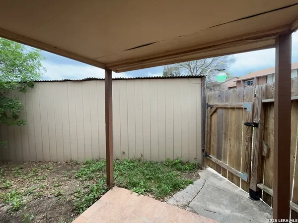 a backyard of a house