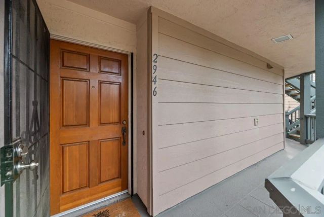 a view of front door