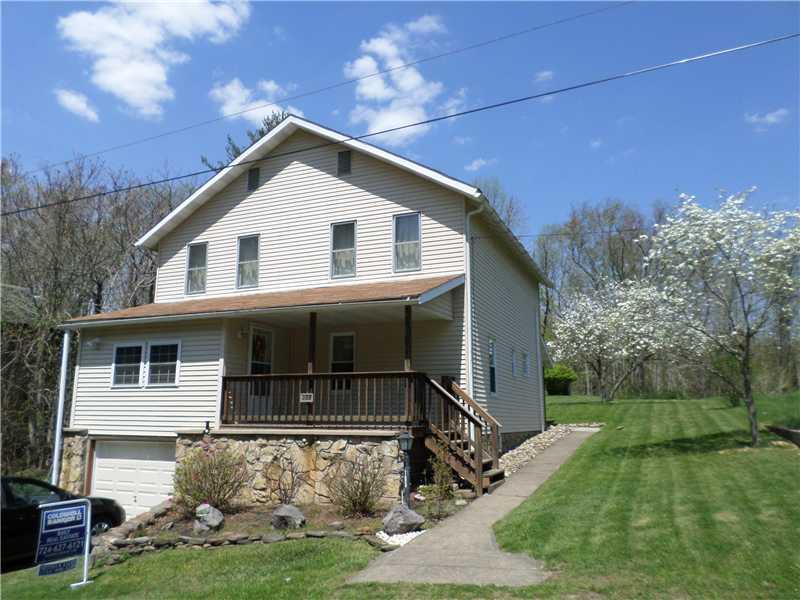 105 Allison Road Dilliner, PA 15327 - Photo 1 of 14 Exterior Front. YOU LL FEEL AT HOME IN THIS BOUNTIFUL 5 bedroom home; features a front covered porch, 1 car intregral garage, large level lot